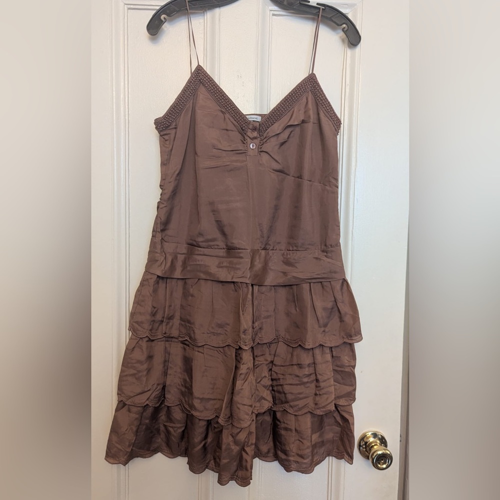 Cacharel 2007 Brown Ruffled Tiered Mini dress - very good condition in size 40